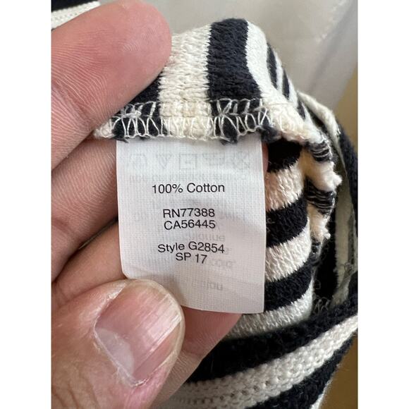 Madewell Black and White Stripped Mid-Length Dress Size Small - Picture 2 of 4